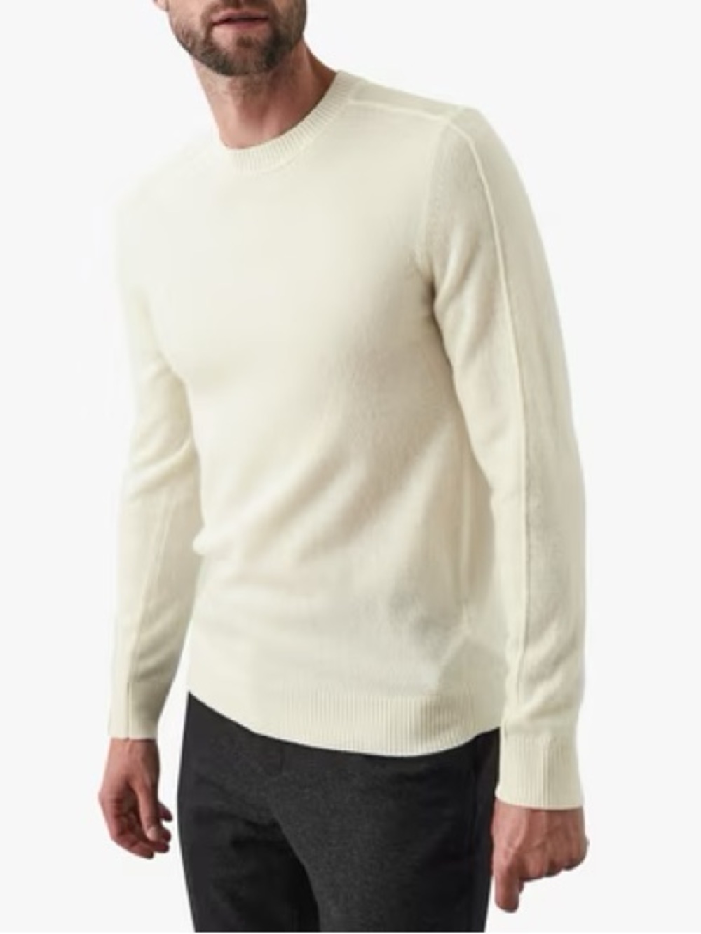 Reiss bothwell seam detail wool cashmere blend sweater